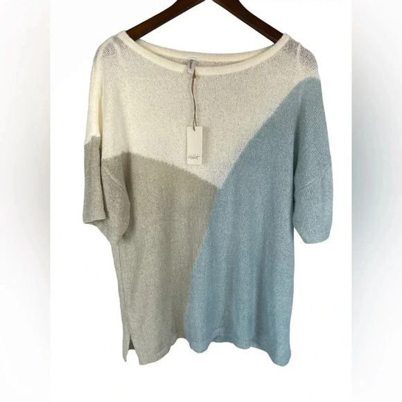 NWT Wishlist Tri-color stripe Sweter Size M - Picture 2 of 11